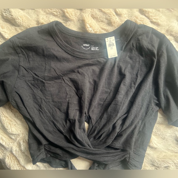 aerie Tops - NWT Aerie wrapped Criss cross tie back t shirt top